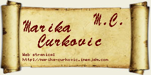 Marika Ćurković vizit kartica